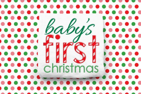 Baby s First Christmas Candy Cane Stripe
