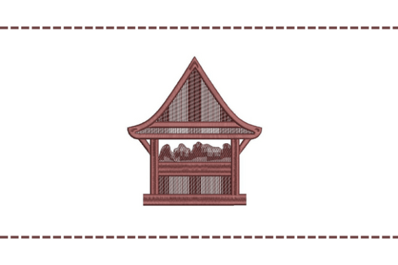 Chinese Home: A Cozy Embroidery Design for Personalized Gifts