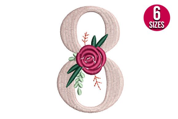 Floral Number 8 Design Review for Business Merch