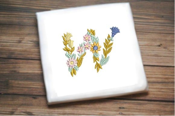 Letter W in Beautiful Flower Review for Real Projects