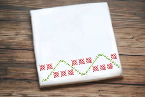 Review: Abstract Red Green Shape for Real Embroidery Projects