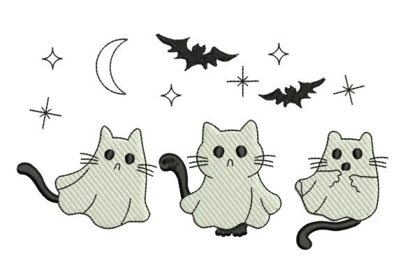 Three Halloween Ghost Cats Review for Seasonal Collections