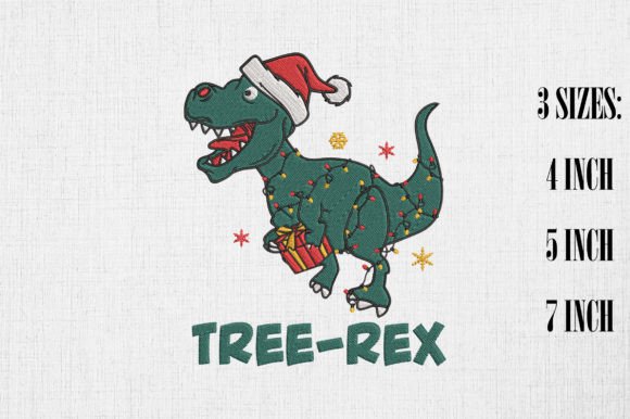 Tree-Rex Funny Dinosaur Happy Christmas